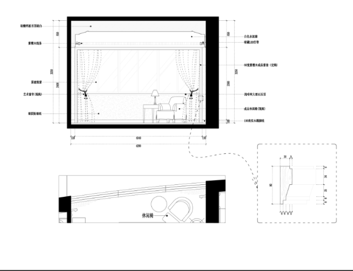 水岸名居家装设计完整施工图及效果图施工图下载【ID:161764142】