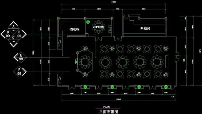 cad餐厅设计素材图片施工图下载【ID:149648190】