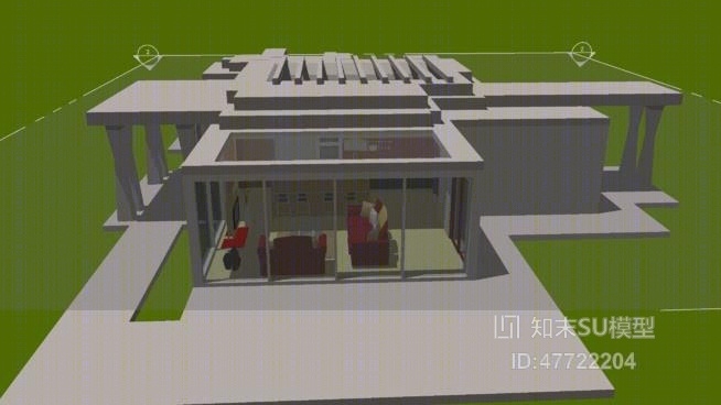 艺术风格建筑SU模型下载【ID:47722204】