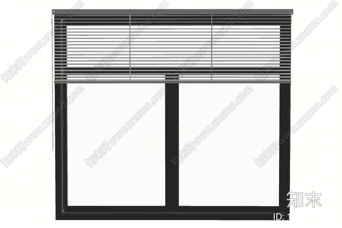 现代风格百叶窗SU模型下载【ID:195368254】