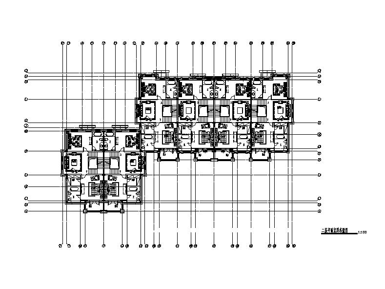 浙江四层砖混结构法式小花园住宅建筑cad施工图下载【ID:168486179】