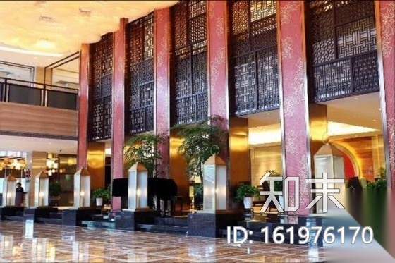 [无锡]新中式精装大酒店装修施工图（含实景）cad施工图下载【ID:161976170】