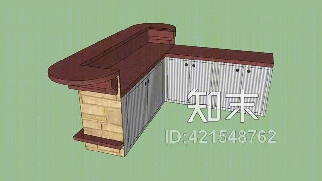 酒吧区户外烧烤烧烤工作站SU模型下载【ID:421548762】