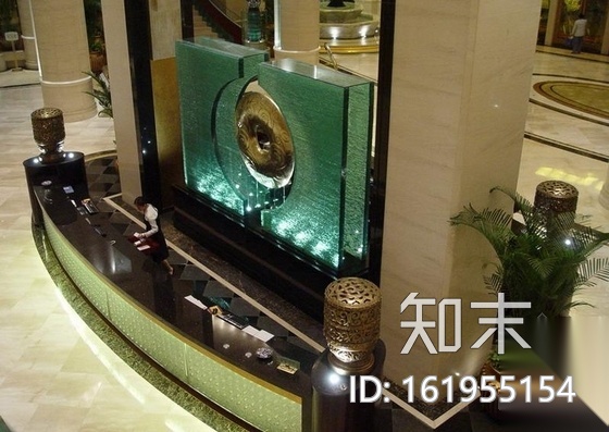 [成都]五星级豪华酒店大堂室内装修施工图（含实景）cad施工图下载【ID:161955154】
