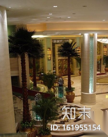 [成都]五星级豪华酒店大堂室内装修施工图（含实景）cad施工图下载【ID:161955154】