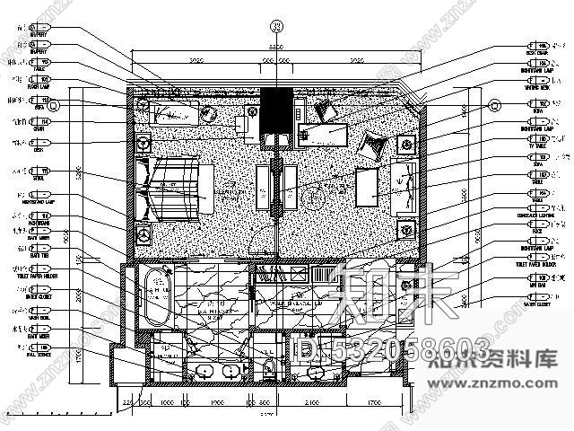 施工图北京某商务酒店套房施工图cad施工图下载【ID:532058603】