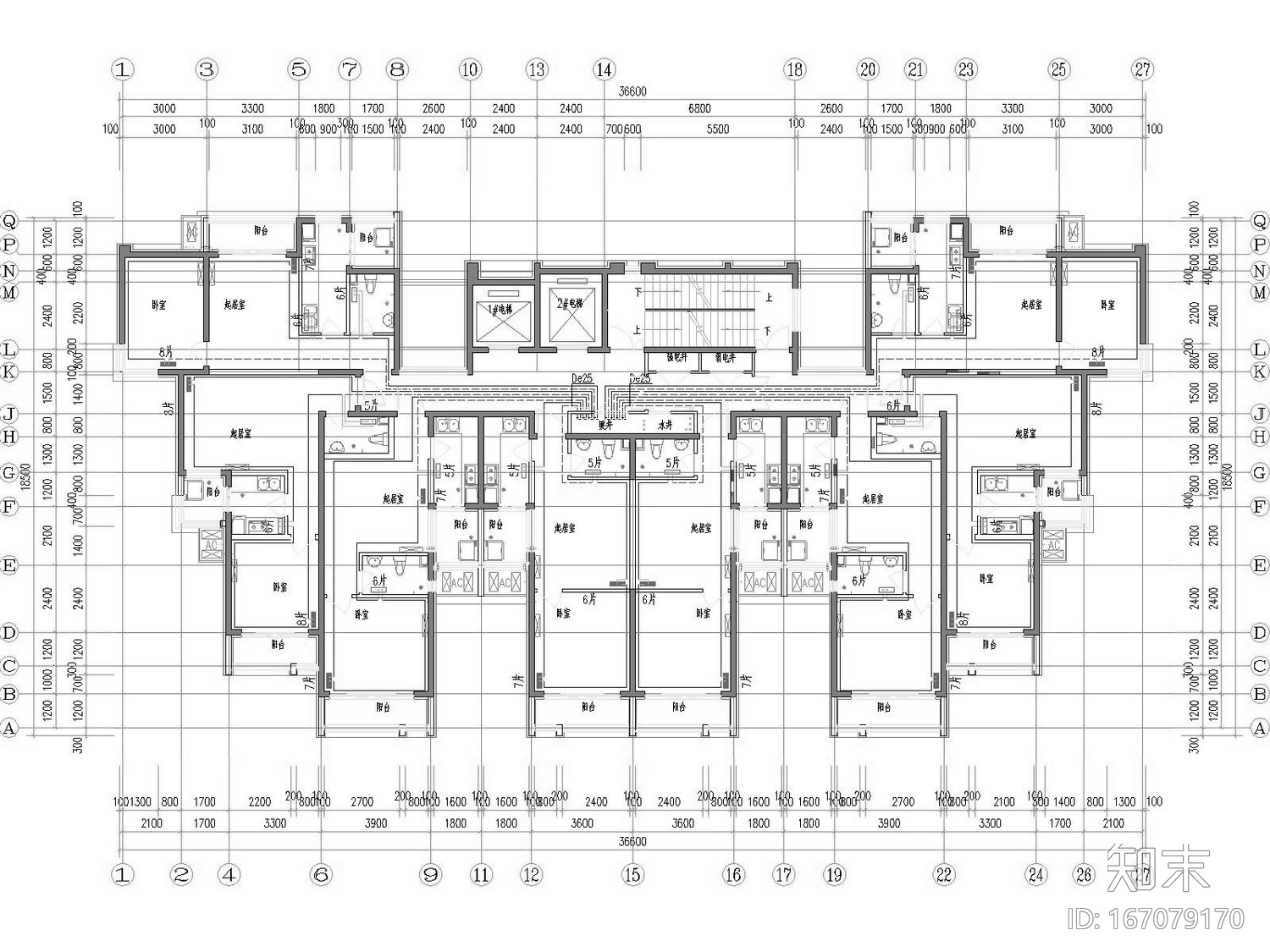 [山东]多栋高层住宅小区采暖通风及防排烟系统设计施工图cad施工图下载【ID:167079170】