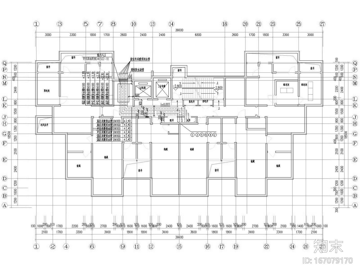 [山东]多栋高层住宅小区采暖通风及防排烟系统设计施工图cad施工图下载【ID:167079170】