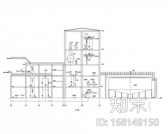 化工厂渣水处理详细施工图cad施工图下载【ID:168149150】