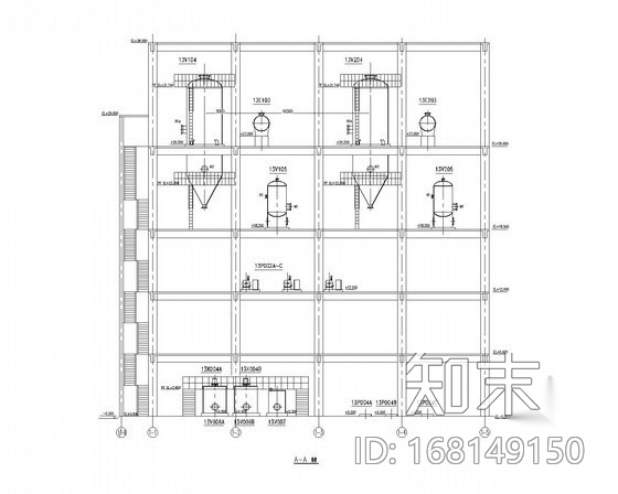 化工厂渣水处理详细施工图cad施工图下载【ID:168149150】