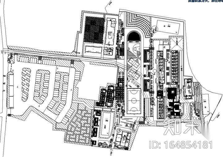 [浙江]某中学校园环境景观改造设计施工图cad施工图下载【ID:164854181】