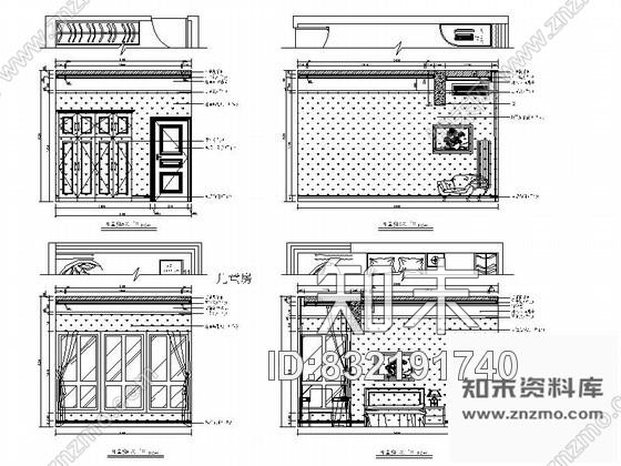 图块/节点北京简欧大户型儿童房立面图施工图下载【ID:832191740】