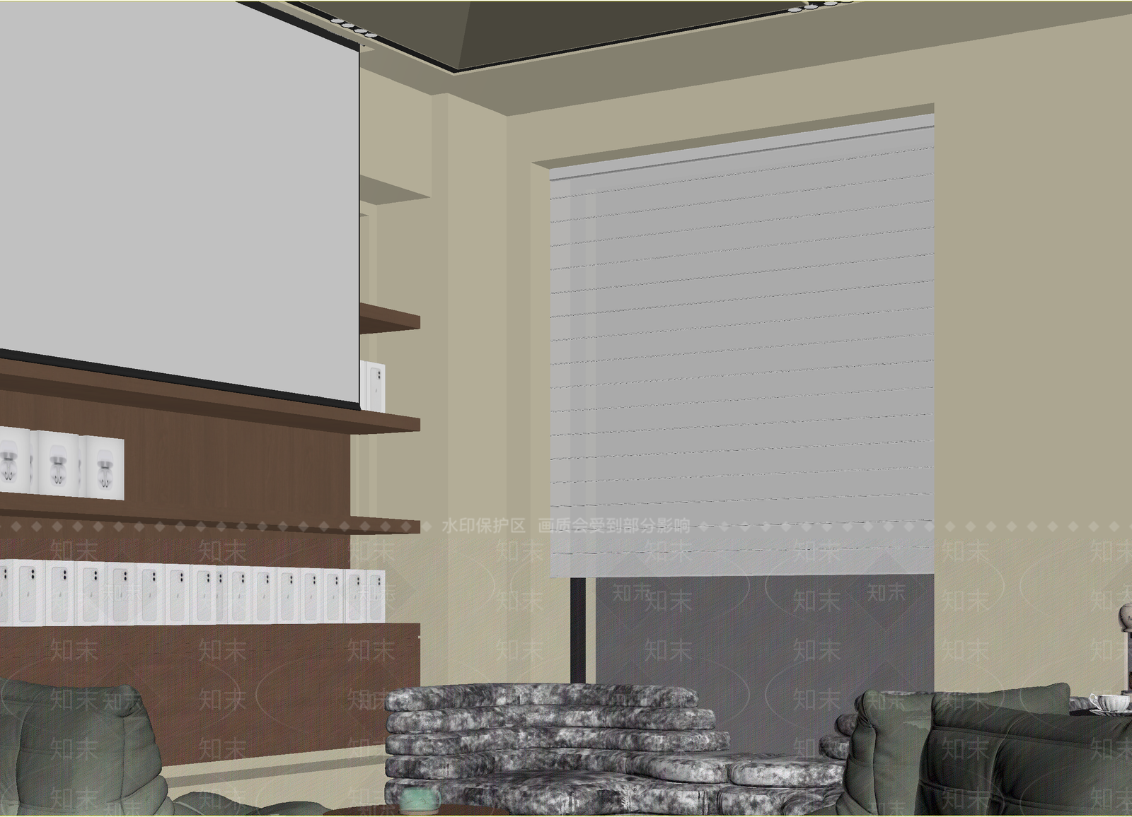 现代影音室3D模型下载【ID:1214764485】