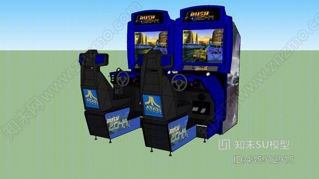 旧金山奔跑2049街机游戏（39英寸）（双孪生）SU模型下载【ID:435912915】