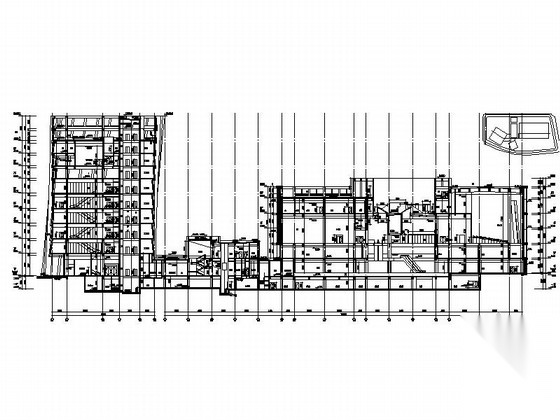 [广东] 9层现代风格文化阅览中心建筑施工图（20...cad施工图下载【ID:166064184】