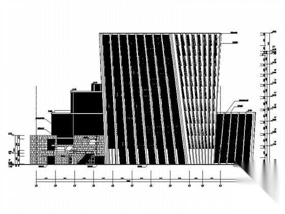 [广东] 9层现代风格文化阅览中心建筑施工图（20...cad施工图下载【ID:166064184】