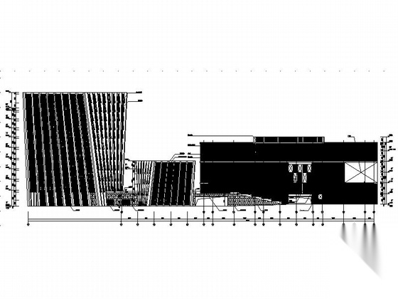 [广东] 9层现代风格文化阅览中心建筑施工图（20...cad施工图下载【ID:166064184】