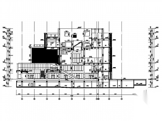 [广东] 9层现代风格文化阅览中心建筑施工图（20...cad施工图下载【ID:166064184】