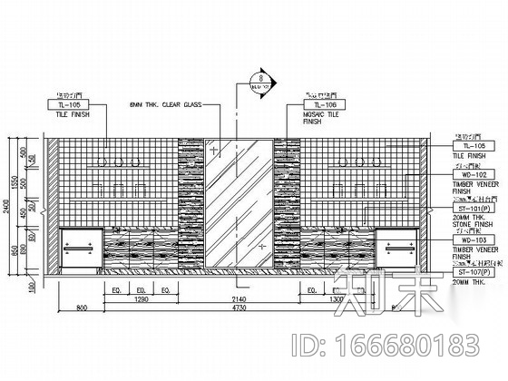 [上海]现代简约酒店休闲区设计CAD施工图cad施工图下载【ID:166680183】