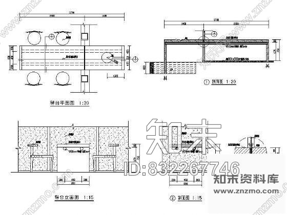 图块/节点别墅餐台详图施工图下载【ID:832267746】