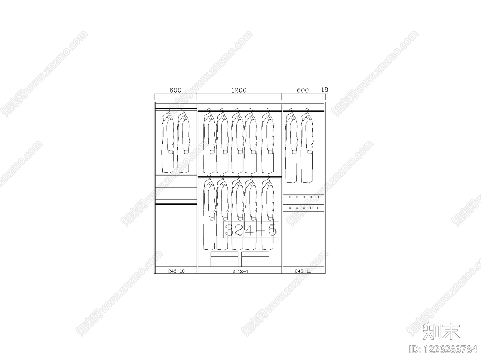 柜子cad施工图下载【ID:1226283784】