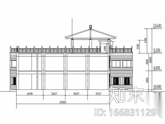 [仿古建]海盐某二层古玩交易市场建筑方案图施工图下载【ID:166831129】