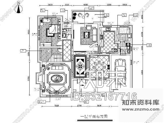 某二层别墅装修平面图cad施工图下载【ID:832167716】