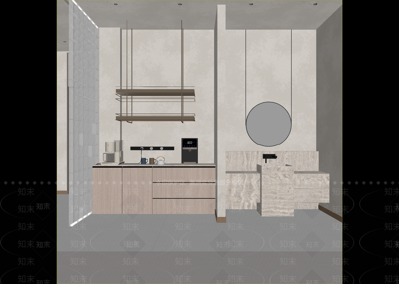 侘寂茶水间3D模型下载【ID:1214832085】