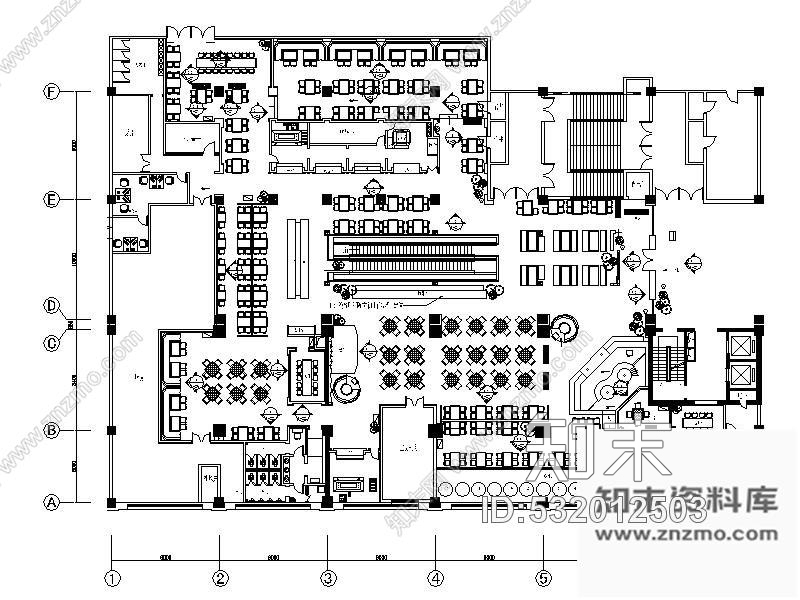 施工图沈阳某国际广场餐厅装修图cad施工图下载【ID:532012503】