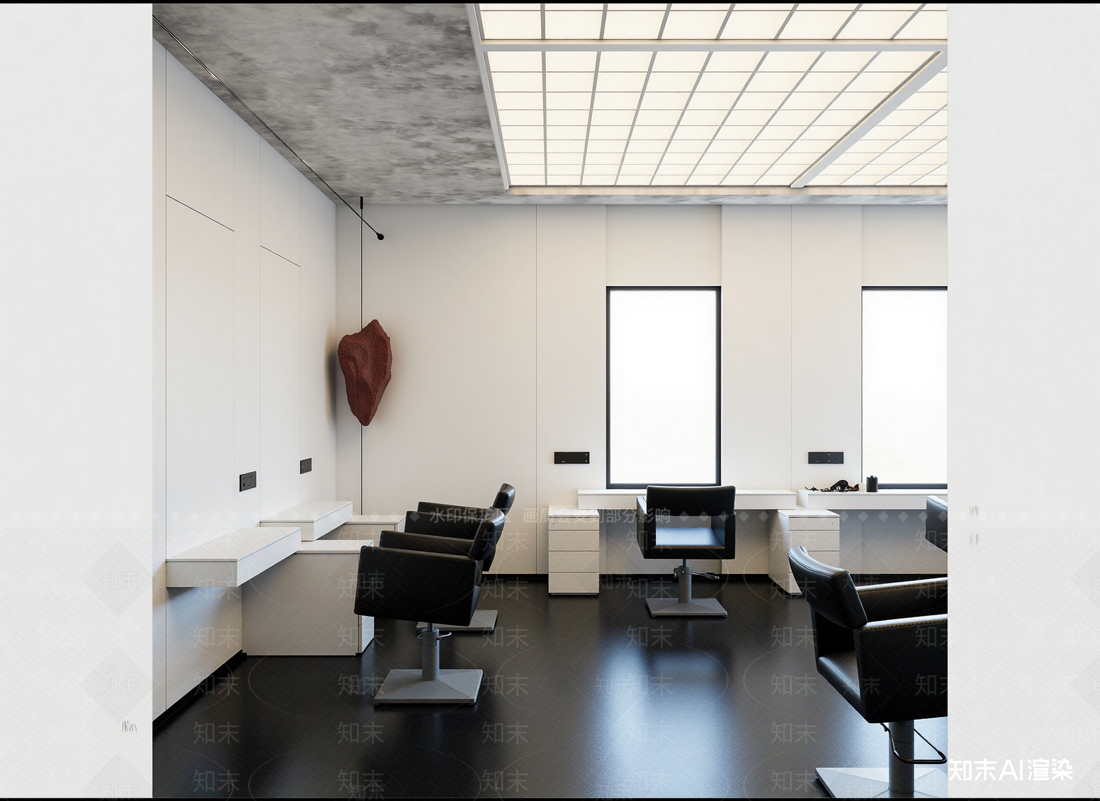 现代美发店3D模型下载【ID:1214659248】