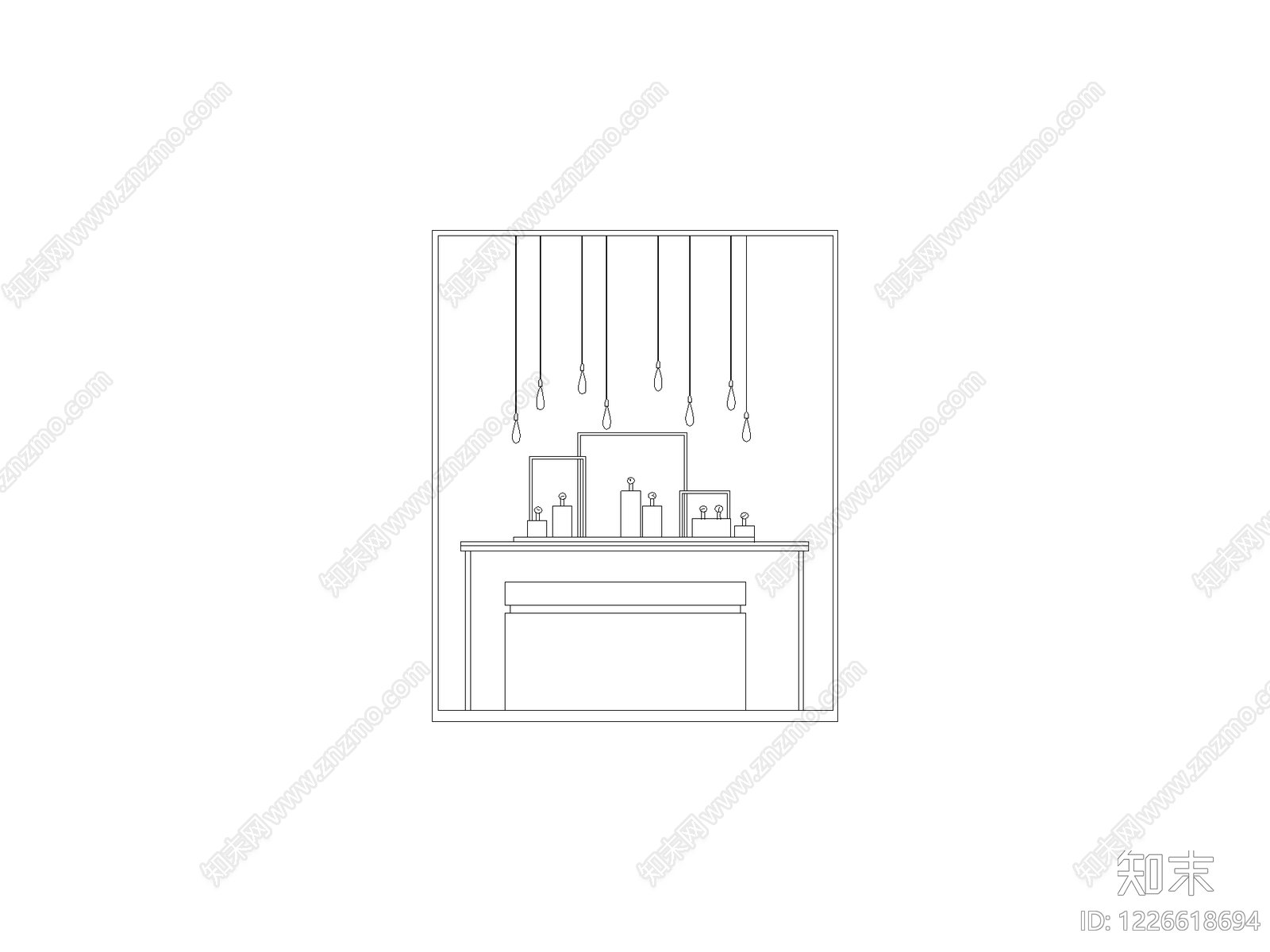 现代桌子CAD图纸