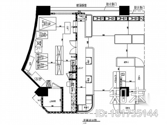 [北京]市中心现代风格面包店室内装修施工图施工图下载【ID:161735144】