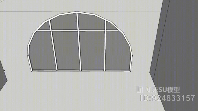 拱形窗SU模型下载【ID:924833157】