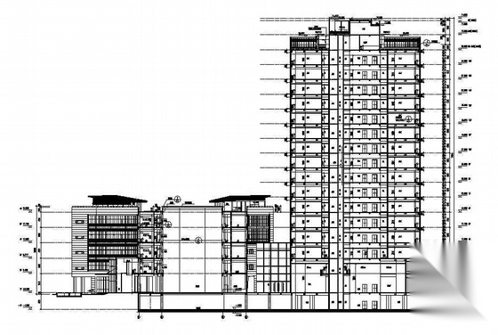 [金山区]某档案馆建筑施工图cad施工图下载【ID:166455114】