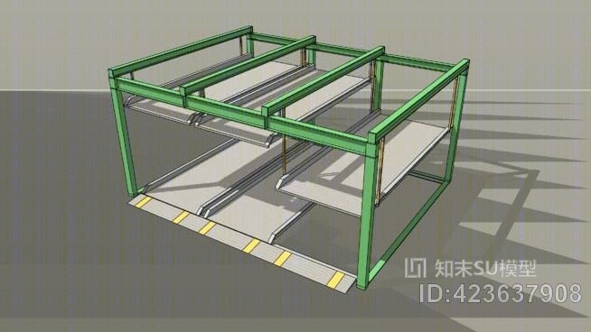 拼图停车系统SU模型下载【ID:423637908】