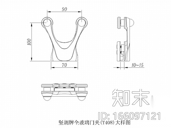 售楼处点式玻璃幕墙竣工图cad施工图下载【ID:166097121】