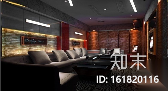 [江苏]KTV局部装饰装修图（含效果）cad施工图下载【ID:161820116】
