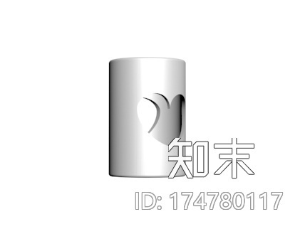 爱心笔筒3d打印模型下载【ID:174780117】