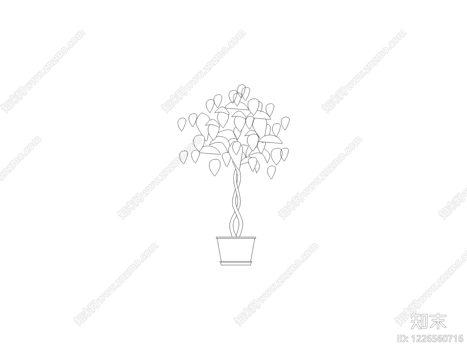 现代绿植CAD图纸