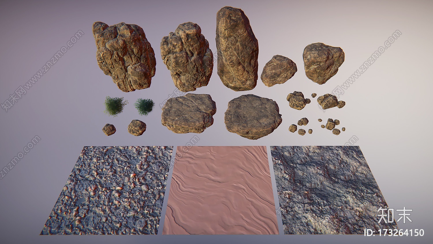 现代西部旷野石头CG模型下载【ID:173264150】