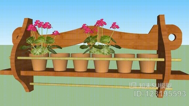 花盆窗口的前面SU模型下载【ID:123195593】