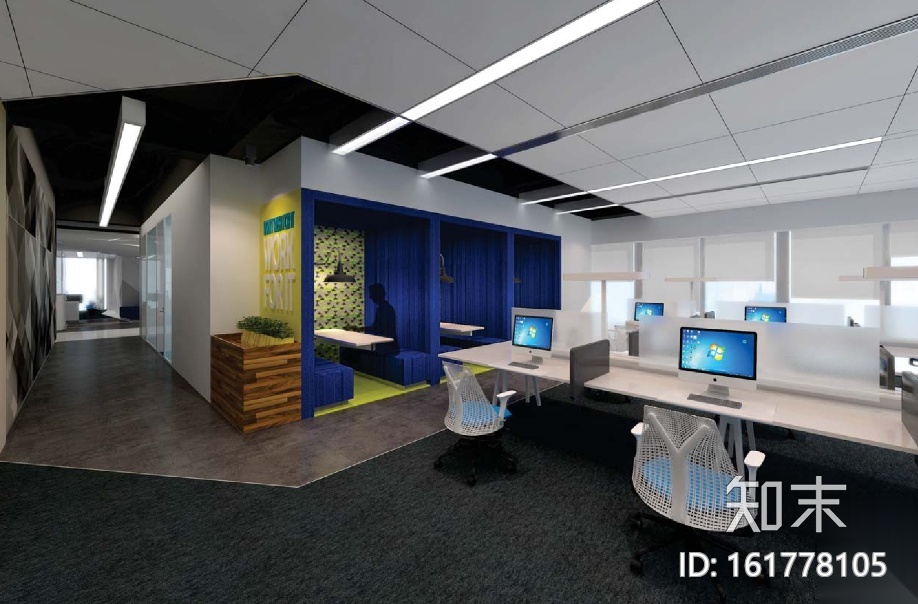 世邦机器科技集团办公空间设计施工图（附效果图）cad施工图下载【ID:161778105】