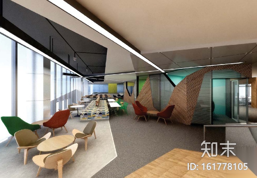 世邦机器科技集团办公空间设计施工图（附效果图）cad施工图下载【ID:161778105】