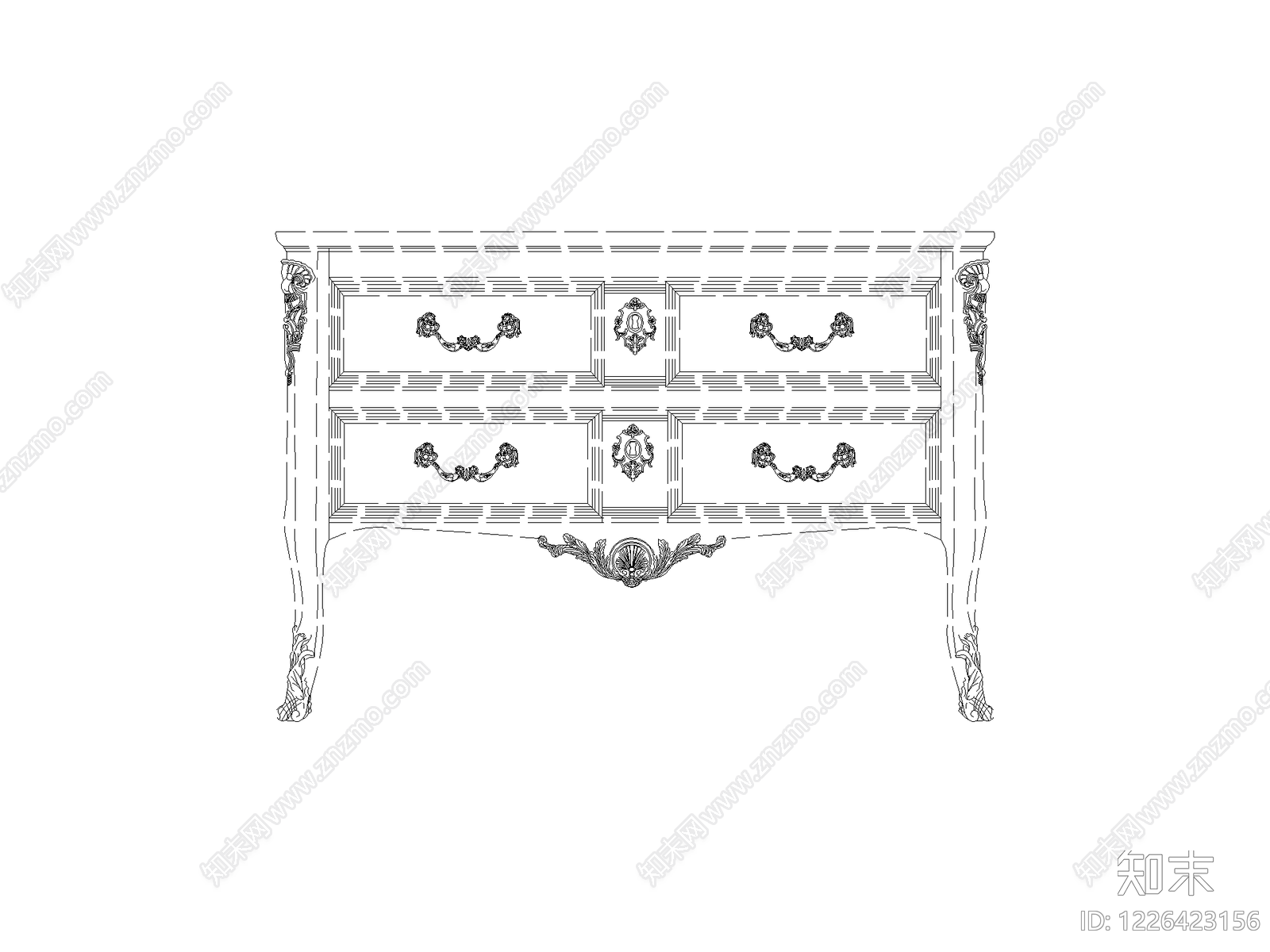 柜子cad施工图下载【ID:1226423156】