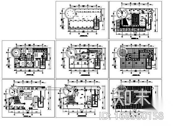 酒吧装饰平面图cad施工图下载【ID:166360158】