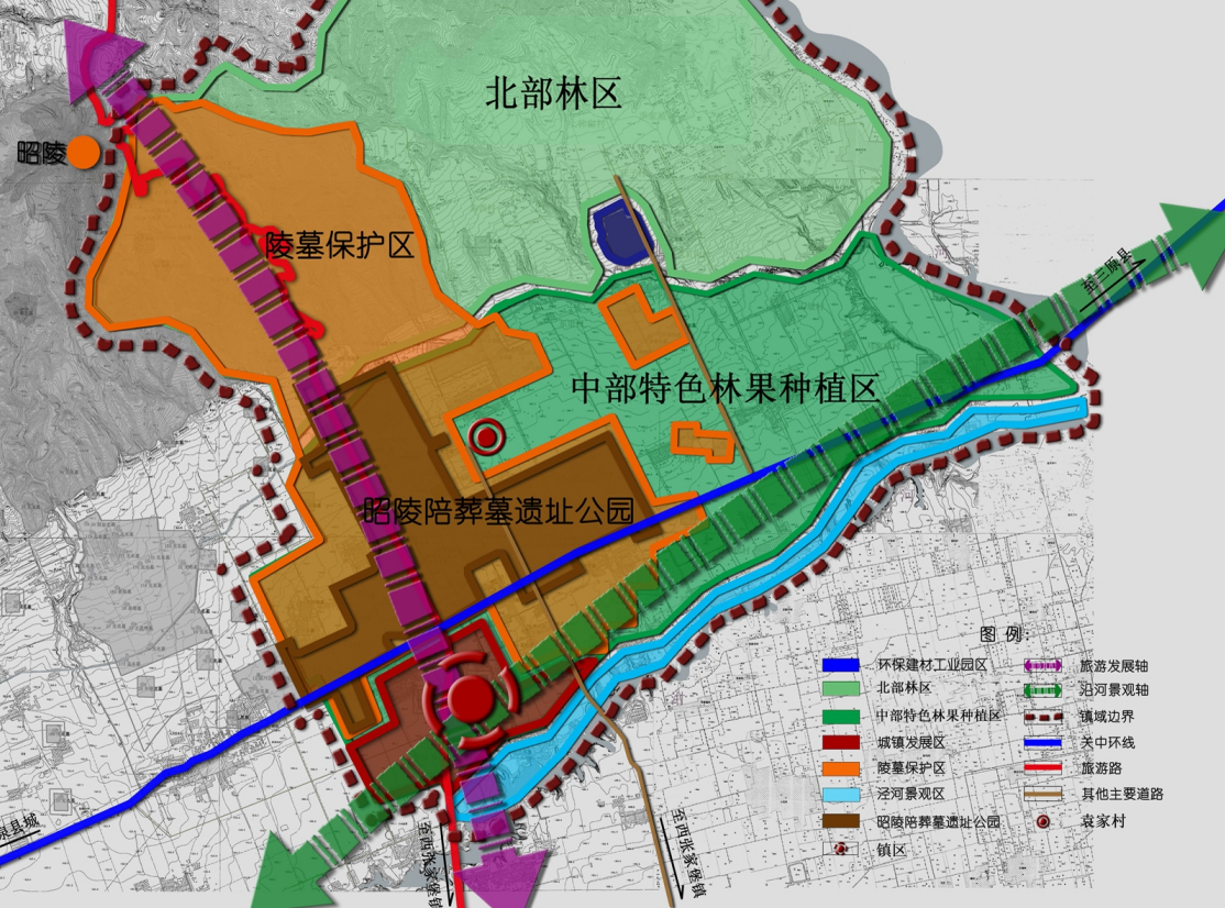 [陕西]咸阳市礼泉县烟霞镇村镇总体规划方案图纸cad施工图下载【ID:151724153】