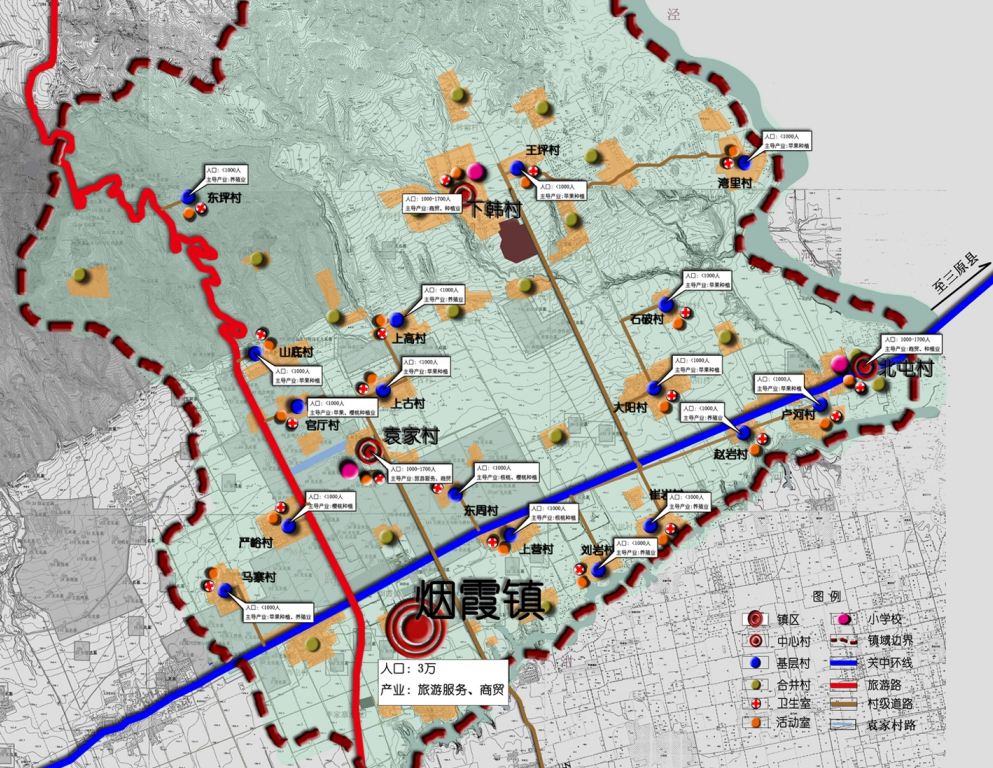 [陕西]咸阳市礼泉县烟霞镇村镇总体规划方案图纸cad施工图下载【ID:151724153】