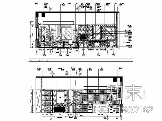 [重庆]四星级现代简约酒店行政套房室内设计施工图cad施工图下载【ID:161960162】