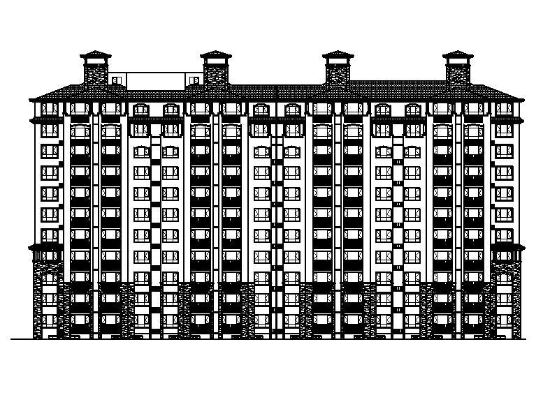 [宁夏]11层新中式风格剪力墙结构住宅小区建筑施工图施工图下载【ID:149778125】