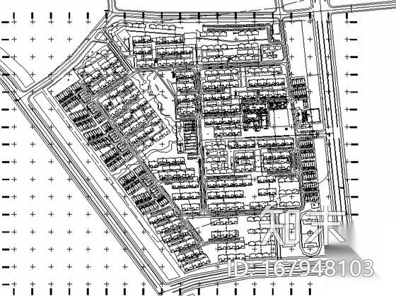 [天津]某高档住宅小区总体规划施工图下载【ID:167948103】